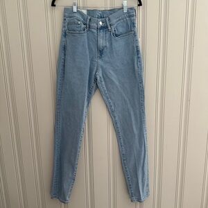H&M Blue High Rise Jeans Straight Leg
